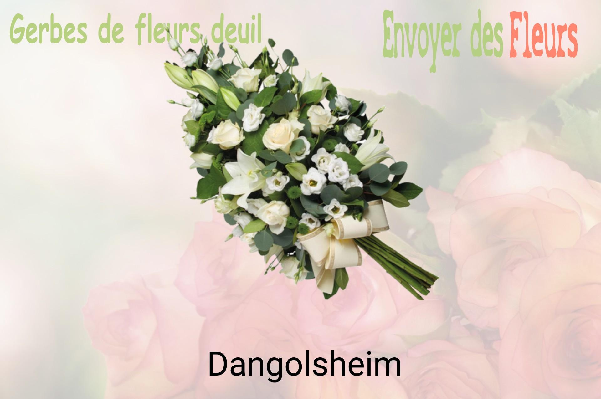 Gerbe de fleurs de deuil livrée à Dangolsheim